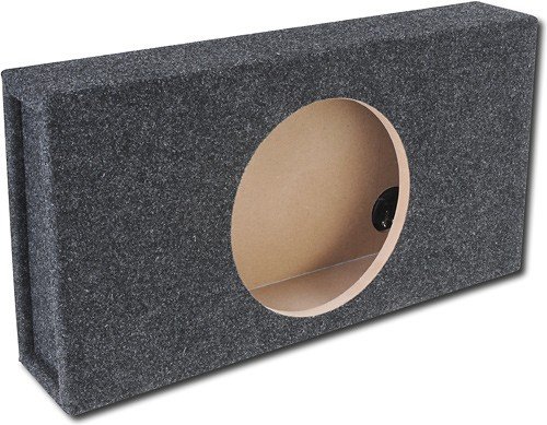 Atrend - 12" Single Sealed Shallow-Mount Subwoofer Truck Box - Charcoal