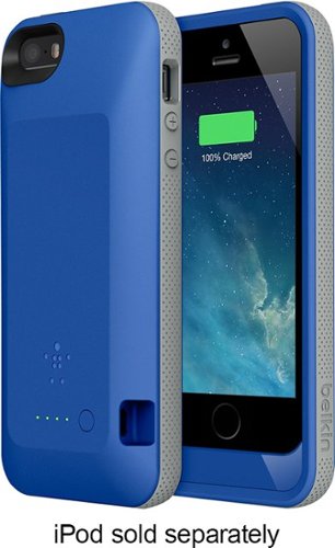 Belkin - Grip Power Battery Case for Apple® iPhone® 5 and 5s - Civic Blue/Stone