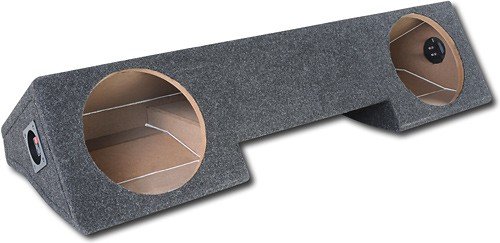  Atrend - 10&quot; Dual Sealed Subwoofer Enclosure for 1996-2002 Dodge Ram Extended Cab Trucks - Charcoal