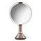 simplehuman - sensor mirror with touch-control brightness and dual light setting, stainless steel - Rose Gold-Front_Standard