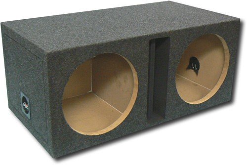  Atrend - 12&quot; Dual Ported Divided Chamber Subwoofer Enclosure - Charcoal