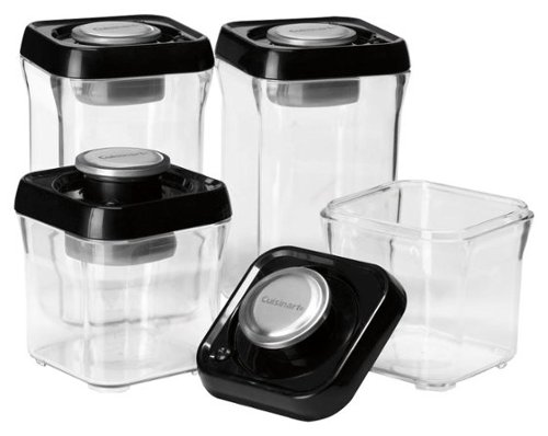  Cuisinart - FreshEdge 8-Piece Vacuum-Seal Food Storage System - Black/Stainless-Steel