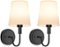 Nordic Hygge - Wireless Rechargeable Wall Sconce, Battery Operated Wall Lights, Wall Lamps with Remotes and Dimmable - Black-Front_Standard