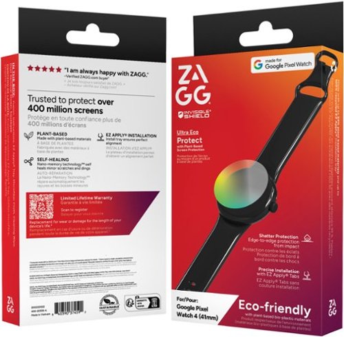 ZAGG Ultra Eco Smart Watch Screen Protector 41mm Google Pixel 4 - Clear BUY ONLINE