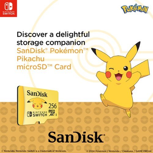 SANDISK 256GB microSDXC UHS I for Nintendo Switch 1 Pokémon