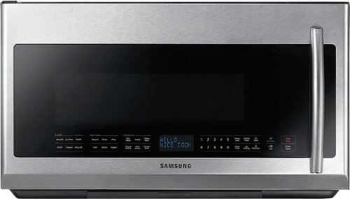  Samsung - 2.1 cu. ft. Over the Range Microwave Fingerprint Resistant -Stainless Steel