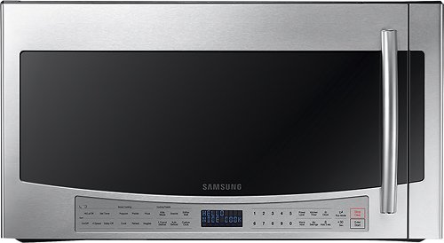  Samsung - 2.1 Cu. Ft. Over-the-Range Microwave - Stainless steel