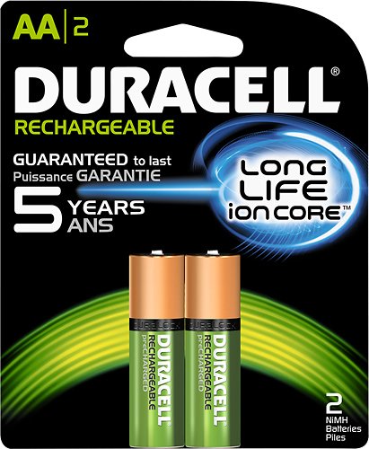  Duracell - Rechargeable Rechargeable AA Batteries (2-Pack)