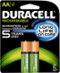 Duracell - Rechargeable Rechargeable AA Batteries (2-Pack)-Front_Standard