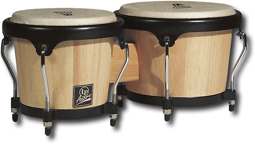 LP - Aspire Series Bongos - Natural/Black-Front_Standard 