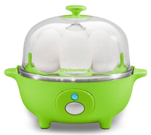 Elite Gourmet - 7-Egg Automatic Egg Cooker - Green-Front_Standard 