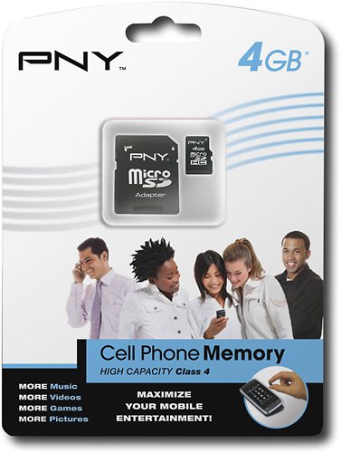  PNY - 4GB microSDHC Memory Card