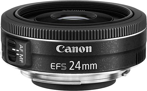 Canon - EF-S 24mm f/2.8 STM Standard Lens for APS-C Cameras - Black