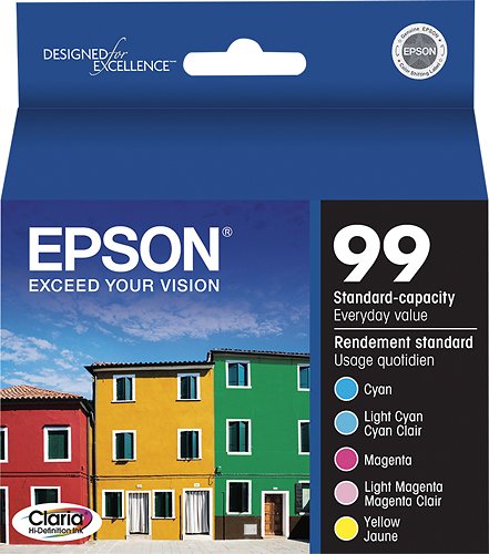Epson - 99 Multipack Standard Capacity Ink Cartridges - Cyan/Light Cyan/Magenta/Light Magenta/Yellow