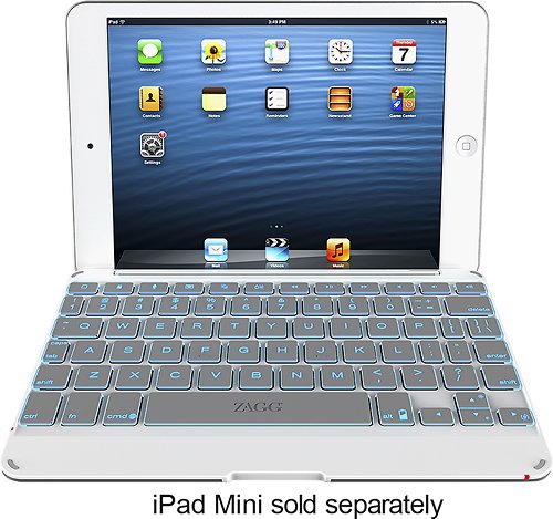  ZAGGkeys - Folio Keyboard Case for Apple® iPad® mini - White