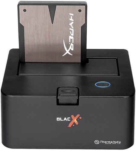  Thermaltake - BlacX Hard Drive Enclosure Docking Station - Black