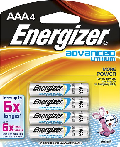  Energizer - Advanced Lithium AAA Batteries (4-Pack)