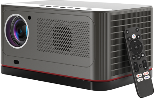 ETOE - Whale Pro Projector 4K UHD 1080P with Android TV 11.0, 1500 ANSI 2.4G, 5G Wi-Fi, Dolby Audio, Auto Focus and Keystone - Black