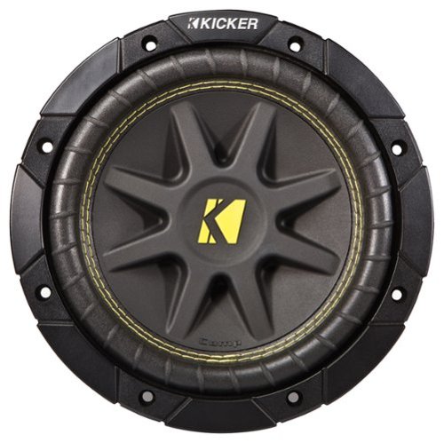 KICKER - CompS 8" Single-Voice-Coil 4-Ohm Subwoofer - Black-Front_Standard 