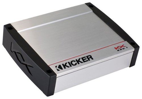  KICKER - 800W Class D Mono Amplifier with Variable Crossovers - Silver