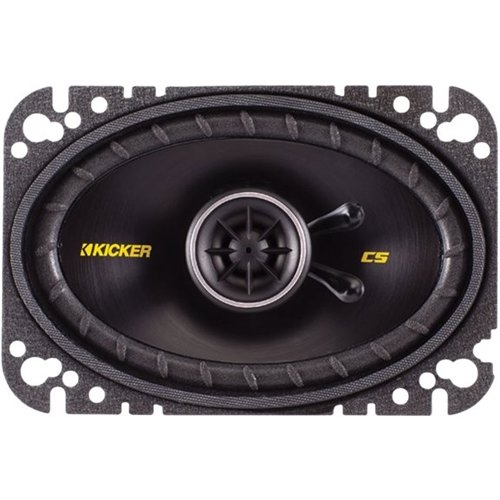 KICKER - CS Series 4" x 6" 2-Way Car Speaker with Polypropylene Cones (Each) - Black-Front_Standard 