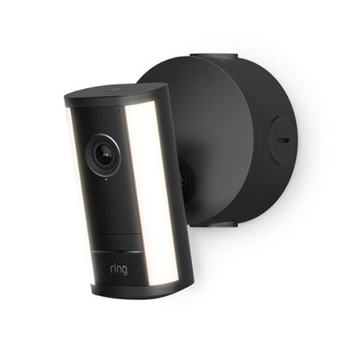 Ring - Spotlight Cam Pro (2nd Gen) Power Over Ethernet, Retinal 4K clear video, 10x Enhanced Zoom, 2 LED Spotlights - Black-Front_Standard 