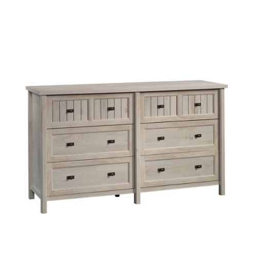 Sauder - Costa 6 Drawer Dresser - Raven Oak-Front_Standard 