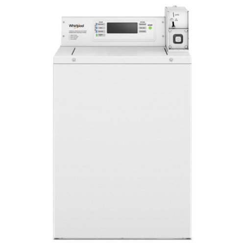Whirlpool - 3.3 Cu. Ft. Commercial Top-Load Washer with Factory-Installed Coin Drop and Coin Box - White-Front_Standard 