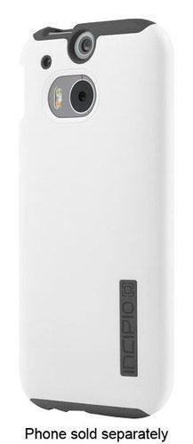 Incipio - DualPro Hard Shell Case for HTC One (M8) Cell Phones - White-Front_Standard 