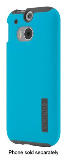 Incipio - DualPro Hard Shell Case for HTC One (M8) Cell Phones - Cyan-Front_Standard 