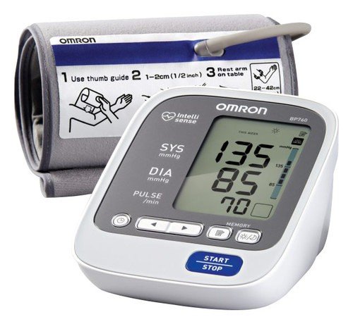  Omron - 7 SERIES Advanced Accuracy Upper Arm Blood Pressure Monitor - White/Silver
