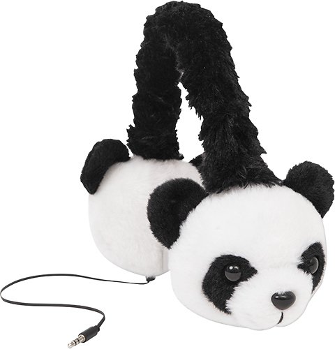  ReTrak - Animalz Panda Over-the-Ear Headphones - Black/White