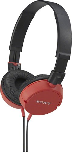  Sony - Over-the-Ear Headphones - Red