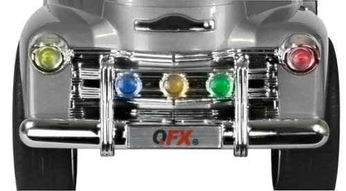 QFX Bluetooth TWS Speaker with LED Party Lights - Silver GLOBAL SHIPPING