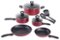 T-Fal - Mirro Get-A-Grip Nonstick 10-Piece Cookware Set - Red-Angle_Standard