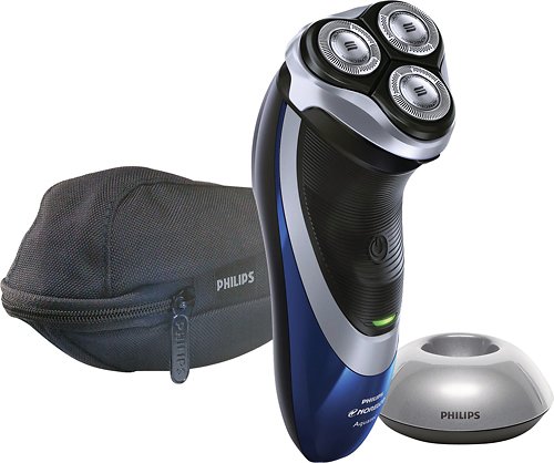  Philips Norelco - PowerTouch Wet and Dry Electric Razor - Black/Blue
