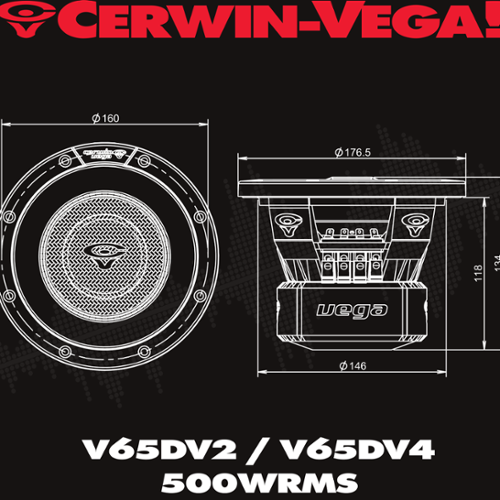3vvvvvvvv125ページ Cerwin Vega V65DV2 2025 Edition Subwoofer 6.5