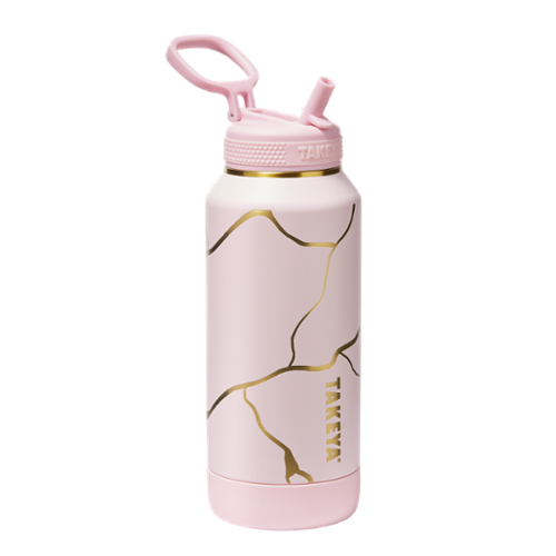 Takeya - Kintsugi 32-oz. Leakproof Water Bottle with Straw Lid - Rose