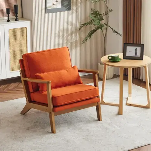 Linen Fabric-Orange
