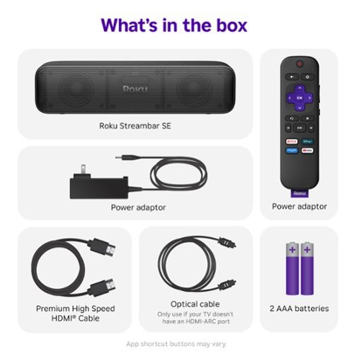 Roku Streambar SE | 2-in-1 TV Soundbar and 4K HDR Streaming Device, Premium Speakers, & Enhanced Speech Clarity - Black BUY IN UAE