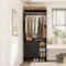Aheaplus - 2.5FT Closet System with 3 Drawers, 29.6'' Closet Organizer with Hanging Rod and Shelves - Black-Front_Standard