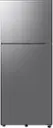 Front. Samsung - 18 cu. ft. Top Freezer Refrigerator with All-Around Cooling - Stainless Steel.