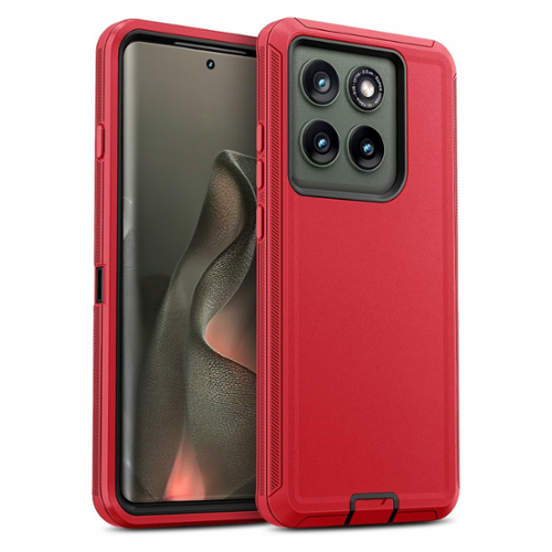 Entronix - Heavy Duty Case for Motorola Moto Edge 2025 - Ultimate Triple-Layer Protection - Red-Front_Standard 