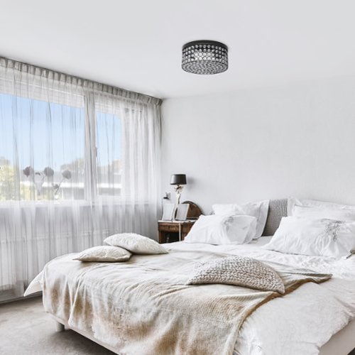 Lalia Home Glam 2 Light 12 Inch Round Flush Mount - Restoration Bronze GLOBAL SHIPPING