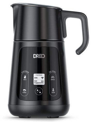 Dreo - BaristaMaker Milk Frother - Black-Front_Standard 