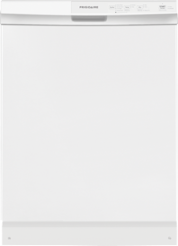 Frigidaire - 24" Front Control Built-In Plastic Tub Dishwasher with MaxDry, 54 dBA - White-Front_Standard 