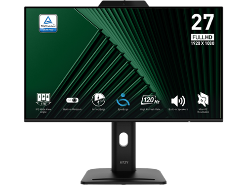 MSI - 27" Class Webcam Full HD LCD Monitor - 16:9 - Black-Front_Standard 