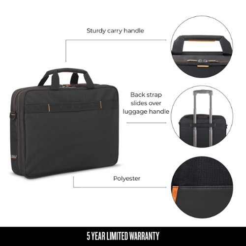 Solo New York Focus Portfolio Briefcase for 17.3 Laptop - Black/Orange HOW TO BUY