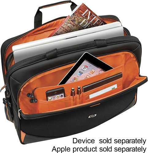 Solo New York Focus Portfolio Briefcase for 17.3 Laptop - Black/Orange WHERE TO BUY