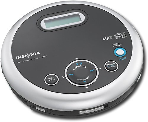  Insignia™ - Portable CD Player with FM Tuner and MP3 Playback - Black